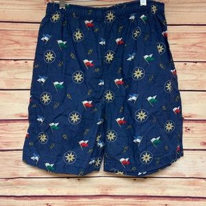 Vintage Nautica Ship Flag Nautical Short, S/M
